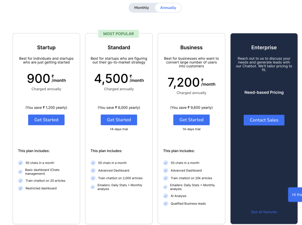 Beyondchats Pricing